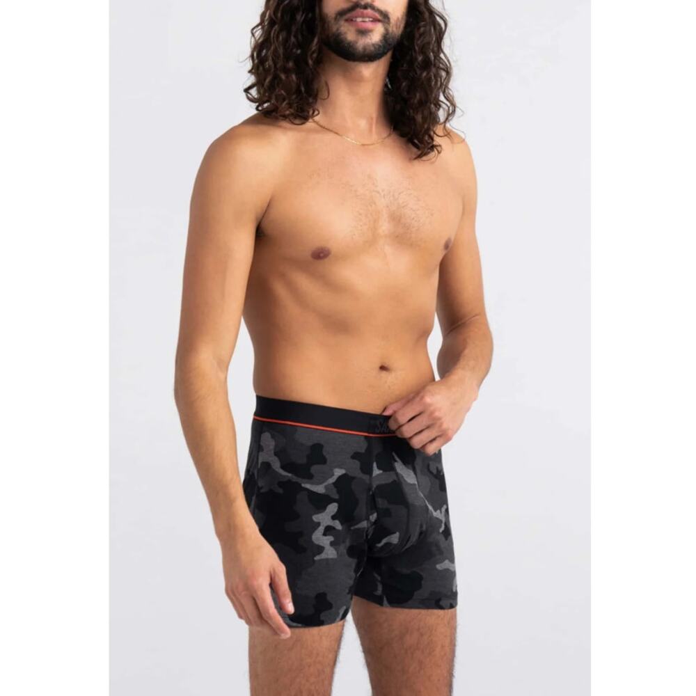 SAXX Men's Camo Black Ultra Super Soft Comfort Blend 5" Boxer Brief Size S
